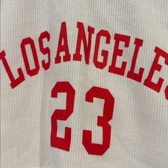 SHEIN Red and White Striped Crop Tank - Picture 3 of 4